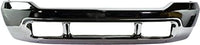 Front Bumper Chrome Steel Without Lower Valance Holes Direct Replacement Compatible With 1999-2004 Ford F Series Super Duty FO1002374 1C3Z17757MAA F81Z17757BA