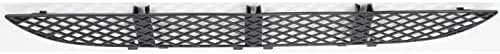 Front Bumper Center Grille Primed Plastic Direct Replacement Compatible With 2000-2002 Mercedes Benz E-Class MB1036101 2108850053