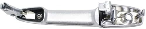 Front Exterior Door Handle + Cover Chrome Plastic with Keyhole Left Driver Side Direct Replacement Compatible with 2007-2010 Ford Edge / 2009-2019 Flex 7T4Z7822404AB-PFM