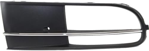 Set Of 2 Front Fog Light Molding Primed With Chrome Insert Right Passenger & Left Driver Side Direct Replacement Compatible With 2012-2019 Volkswagen Beetle VW1039117 VW1038117