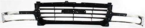 Front Grille Chrome Shell & Primed Insert Direct Replacement Compatible With 2003-2006 GMC Sierra 1500/2003-2004 2500 GM1200475 19130791