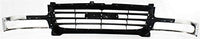 Front Grille Chrome Shell & Primed Insert Direct Replacement Compatible With 2003-2006 GMC Sierra 1500/2003-2004 2500 GM1200475 19130791
