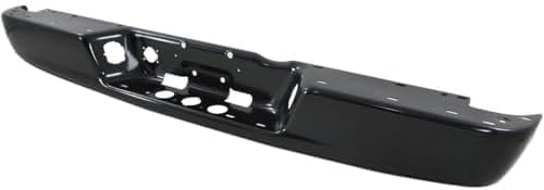 Rear Bumper Face Bar Steel + Step Pad Primed Plastic Direct Replacement Compatible With 2002-2008 Dodge Ram 1500/2003-2009 2500 3500 CH1102352 CH1191110 5073625AE 55077340AD