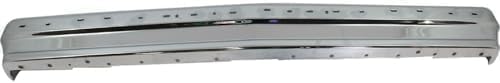 Rear Bumper Face Bar Chrome Steel With Molding Holes Direct Replacement Compatible With 1980-1990 Chevrolet Caprice GM1102132 14008748