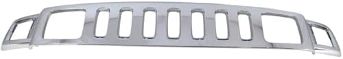 Front Upper Grille Assembly Chrome Shell And Insert Direct Replacement Compatible With 2006-2010 Hummer H3 HU1200101 15834196