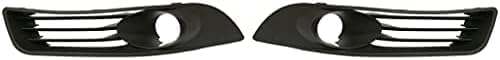 Set Of 2 Front Fog Light Molding Primed Left Driver & Right Passenger Side Direct Replacement Compatible With 2008-2011 Chevrolet Impala GM1038103 GM1039103 22756161 22756162