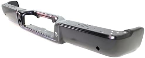 Rear Step Bumper Face Bar Primed Steel With Rear Object Sensor Holes Direct Replacement Compatible With 2006-2008 Ford F-150 / Lincoln Mark LT FO1102360 8L3Z17906EPTM