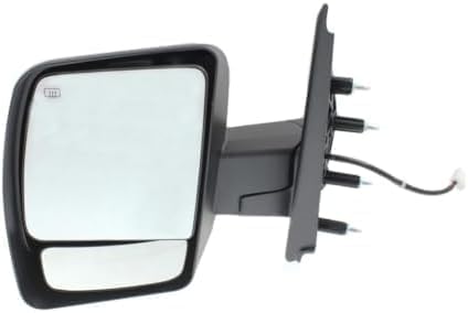 Set Of 2 Front Power Mirror Manual Folding Heated Chrome Plastic Without Signal Light Left Driver & Right Passenger Side Direct Replacement Compatible With 2012-2021 Nissan NV-Series