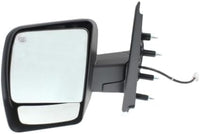 Set Of 2 Front Power Mirror Manual Folding Heated Chrome Plastic Without Signal Light Left Driver & Right Passenger Side Direct Replacement Compatible With 2012-2021 Nissan NV-Series