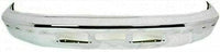 Front Bumper Chrome Steel With Air And Molding Hole Direct Replacement Compatible With 1992-1997 Ford F-Series FO1002254 F3TZ17757AB