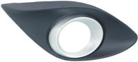 Set Of 2 Front Fog Light Molding Silver Left Driver & Right Passenger Side Direct Replacement Compatible With 2011-2014 Mazda 2 MA1039109 MA1038109 DR6150C10A DR6150C20A