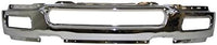 Front Bumper Face Bar Chrome + Lower Valance Primed With Fog Light Holes Direct Replacement Compatible With 2004-2005 Ford F-150 FO1002390 FO1095206 4L3Z17757BA 4L3Z17626BAB