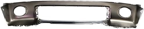 Front Bumper Face Bar Chrome Steel Without Park Assist Sensor Holes + Lower Valance Panel Textured Direct Replacement Compatible With 2007-2009 Toyota Tundra TO1002182 TO1095199