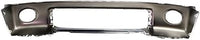 Front Bumper Face Bar Chrome Steel Without Park Assist Sensor Holes + Lower Valance Panel Textured Direct Replacement Compatible With 2007-2009 Toyota Tundra TO1002182 TO1095199