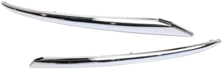 Set Of 2 Front Bumper Molding Chrome Left Driver & Right Passenger Side Direct Replacement Compatible With 2013-2016 Nissan Pathfinder NI1047102 NI1046102 620743KA0A 620753KA0A
