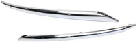 Set Of 2 Front Bumper Molding Chrome Left Driver & Right Passenger Side Direct Replacement Compatible With 2013-2016 Nissan Pathfinder NI1047102 NI1046102 620743KA0A 620753KA0A