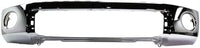 Front Bumper Face Bar Chrome Steel Without Park Assist Sensor Holes + Lower Valance Panel Textured Direct Replacement Compatible With 2007-2009 Toyota Tundra TO1002182 TO1095199