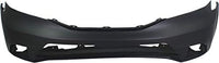 Front Bumper Primed + Lower Grille + Valance Textured + Fog Lights + Bezels With Chrome Rings Left And Right Side Direct Replacement Compatible With 2012-2015 Honda Pilot