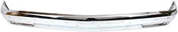 Front Bumper Chrome Steel With Molding Holes + Lower Valance Primed Direct Replacement Compatible With 1991-1994 Chevrolet S10 / Blazer / 1991 GMC S15 Jimmy / 1991-1993 Sonoma