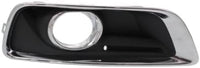 Set Of 2 Front Fog Light Plastic Moldings With Chrome Trim Left Driver & Right Passenger Side Direct Replacement Compatible With 2013-2015 Chevrolet Malibu / 2016 Limited