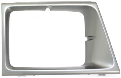 Set Of 2 Front Headlight Door Bezel Argent Plastic Right & Left Side Direct Replacement Compatible With 1992-1996 Ford E-Series Econoline Van FO2513141 FO2512141 F2UZ13064A F2UZ13064B