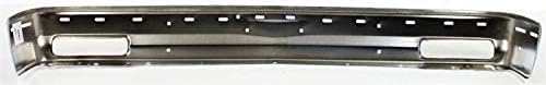 Front Bumper Face Bar Chrome Steel With Molding Holes Direct Replacement Compatible With 1991-1994 Chevrolet S10 / Blazer / 1991 GMC S15 Jimmy / 1991-1993 GMC Sonoma GM1002173