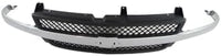 Front Grille Black Mesh With Chrome Center Bar Direct Replacement Compatible With 2001-2002 Chevrolet Silverado 2500HD / 3500 GM1200523 15088290