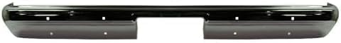 Rear Bumper Face Bar Chrome Steel Without Impact Strip Holes Direct Replacement Compatible With 1981-1987 Chevrolet & GMC C/K Series / 1981-1991 Suburban GM1102136 14021280