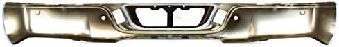 Rear Step Bumper Face Bar Chrome Steel Direct Replacement Compatible With 2007-2013 Toyota Tundra TO1102245 521510C090
