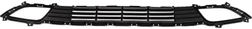 Front Bumper Grille Textured Dark Gray Plastic With Pre-Collision System Direct Replacement Compatible With 2017-2018 Kia Forte KI1036135 86522B0000