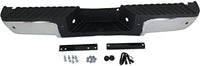 Step Bumper Assembly Chrome Steel With Rear Object Sensor Holes Direct Replacement Compatible With 2008-2016 Ford F-Series Super Duty FO1103150 9C3Z17906D-PFM