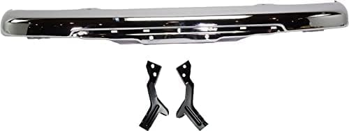 Front Bumper Impact Bar Chrome With Brackets Direct Replacement Compatible With 2004-2012 Chevrolet Colorado/GMC Canyon GM1002460 19210442