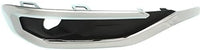 Set Of 2 Front Fog Light Cover Black With Chrome Molding Right Passenger & Left Driver Side Direct Replacement Compatible With 2017-2019 GMC Acadia GM1039209 GM1038209 84693621