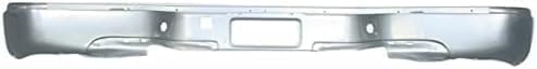 Rear Step Bumper Face Bar Only With Pad Provision Silver Steel Direct Replacement Compatible With 1999-2006 Chevrolet Silverado/GMC Sierra 1500 2500HD 3500 12473000-PFM
