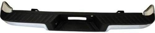 Rear Step Bumper Face Bar With Pads Chrome Steel Direct Replacement Compatible With 2006-2008 Ford F-150 FO1103140 8L3Z17906B-PFM