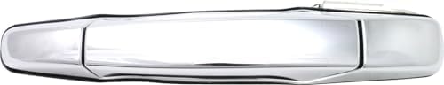 Rear Exterior Door Handle Chrome Left Driver Side Direct Replacement Compatible with 2007-2013 Chevrolet Silverado 1500 2500 3500HD GM1520130 22738725