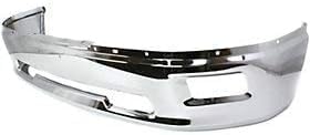 Front Bumper Face Bar Chrome Steel Direct Replacement Compatible With 2009-2012 Dodge Ram 1500 CH1002386 55112609AA 68206067AA