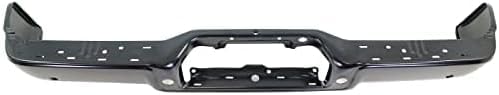 Rear Step Bumper Face Bar Primed Steel With Rear Object Sensor Holes Direct Replacement Compatible With 2006-2008 Ford F-150 / Lincoln Mark LT FO1102360 8L3Z17906EPTM