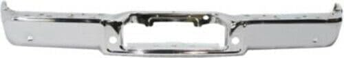 Rear Step Bumper Face Bar Chrome Steel With Object Sensor Holes Direct Replacement Compatible With 2005-2008 Ford F-150 / Lincoln Mark FO1102359 8L3Z17906C