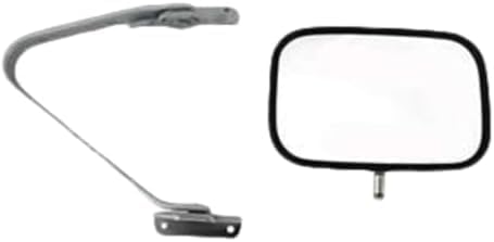 Set of 2 Front Mirror Manual Folding Non-Heated Polished Right Passenger & Left Driver Side Direct Replacement Compatible With 1987-1991 Ford F-Series FO1320102 FO1321102