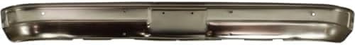 Front Bumper Chrome Steel Without Impact Strip Holes Direct Replacement Compatible With 1973-1980 Chevrolet & GMC C/K Series Full Size Pickup GM1002257 6272560