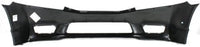 Front Bumper Cover + Grille Primed Shell and Insert Plastic Direct Replacement Compatible With 2009-2011 Honda Civic HO1000266 HO1200198 04711SNAA90ZZ 71121SNAA50
