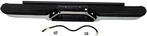 Step Bumper Assembly Chrome Steel With Impact Face Strip Direct Replacement Compatible With 1988-1992 Chevrolet C/K/Pickup GM1101111