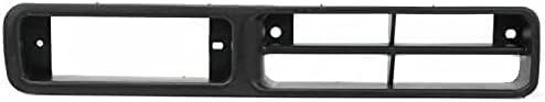 Front Bumper Chrome + Grille + Brackets + Light Molding Bezel Left Driver & Right Passenger Side Direct Replacement Compatible With 1996-1997 Nissan Pickup NI1002127 NI1200116