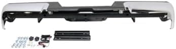 Step Bumper Assembly Chrome Steel Without Object Sensor Holes Direct Replacement Compatible With 2013-2016 Ford F-Series Super Duty FO1103176 9C3Z17906B-PFM