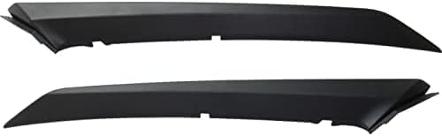 Set Of 2 Front Bumper Upper Molding Textured Right Passenger & Left Driver Side Direct Replacement Compatible With 2018-2022 Toyota Camry TO1047105 TO1046105 5271206100 5271306100