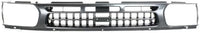 Front Grille Painted Dark Argent Shell And Insert Plastic Direct Replacement Compatible With 1996-1999 Nissan Pathfinder NI1200175 623100W001