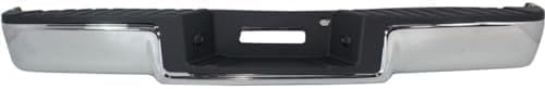Step Bumper Assembly Chrome Steel Rear Without Object Sensor Holes & Towing Package Direct Replacement Compatible With 2006-2008 Ford F-150 / Lincoln Mark LT FO1103136 8L3Z17906B-PFM