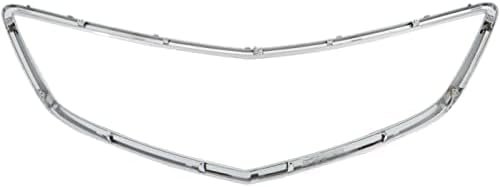 Front Grille Surround Molding Chrome Direct Replacement Compatible With 2015-2017 Acura TLX AC1202106 75105TZ3A01