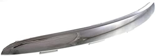 Set Of 2 Front Bumper Molding Chrome Plastic Left Driver & Right Passenger Side Direct Replacement Compatible With 2005-2010 Volkswagen Jetta VW1213100 VW1212100
